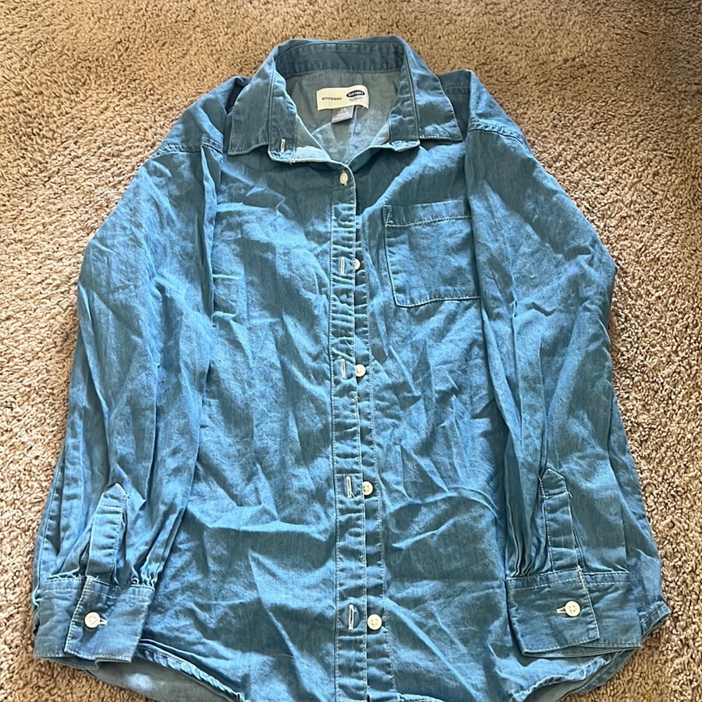 Girls button down long sleeve shirt